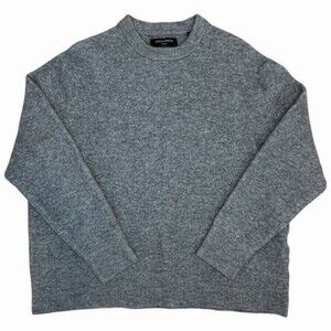 AllSaints Former Oversized Crew Sweater Gray Wool Blend Women’s Large AS300722R